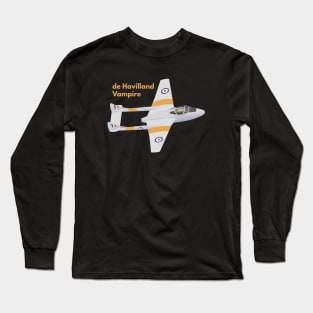 de Havilland Vampire British WW2 Airplane Long Sleeve T-Shirt